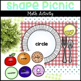 2D Shape Sorting Picnic Activity - Food Shape Pictures for