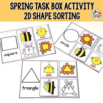 Preview of 2D Shape Sorting Spring Activities