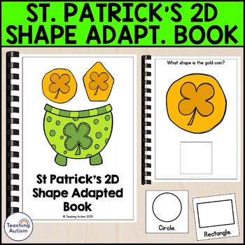 Preview of 2D Shape St Patrick's Day Adapted Book | Adapted Books for Special Education