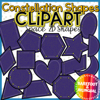 Preview of 2D Shape Star Constellations Clipart - Outer Space Clipart