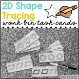 2D Shape Tracing Work Bin Task Cards | Centers for Special Ed