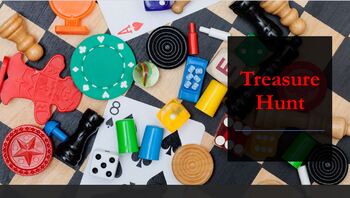 Preview of 2D Shape Treasure Hunt PowerPoint with Real Life Pictures-for commercial use.