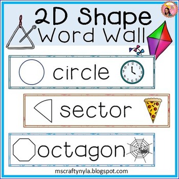 Preview of 2D Shape Word Wall