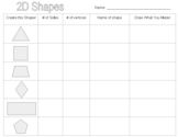 2D Shape Worksheet