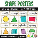 2D Shape and 3D Shape Posters