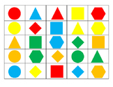 2D Shape and Color Bingo Game (3-Tiers for Differentiated 