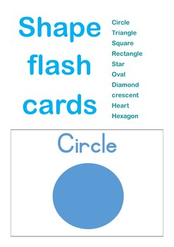 Preview of 2D Shape flash cards