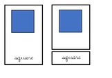 2D Shape nomenclature cards (3 part cards) in dnealian cur