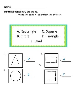 2 Dimensional Shapes Worksheets, 2D Shape Coloring Page Kindergarten