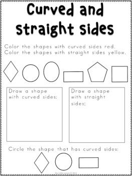 2d shapes worksheets by my little lesson teachers pay