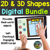 2D Shapes & 3D Shapes Sort Digital Boom Cards Bundle Shape