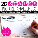 2D Shapes Activities: Picture Challenges