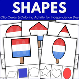 2D Shapes Worksheets Clip Cards Coloring Activity for Inde