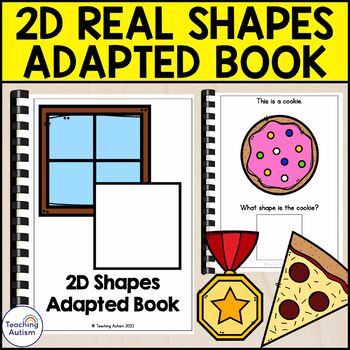 Preview of 2D Shapes Adapted Book for Special Education