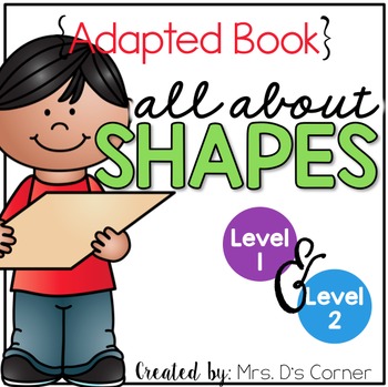 Preview of 2D Shapes Adapted Books ( Level 1 and Level 2 )