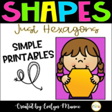 2D Shapes: All About HEXAGONS Worksheets | Activities | Crafts