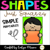 2D Shapes: All About SQUARES Worksheets | Activities | Crafts