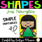 2D Shapes: All About TRIANGLES Worksheets | Activities | Crafts