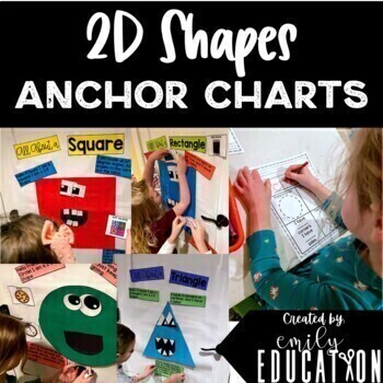 Preview of 2D Shapes Anchor Chart | 2D Shapes Worksheets | 2D Shapes Activities