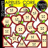 2D Shapes Apple Core Clipart {Apple Shapes}
