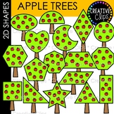 2D Shapes Apple Tree Clipart {Apple Shapes}