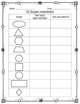 Preview of 2D Shapes Assessment