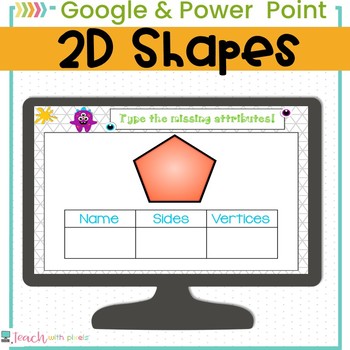 Preview of 2D Shapes Attributes GOOGLE Classroom