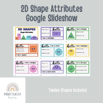 Preview of 2D Shapes Attributes Google Slideshow