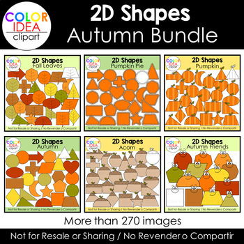 Preview of 2D Shapes - Autumn Bundle