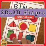 2D and 3D Shapes Bingo