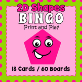 FREE 2D SHAPES BINGO & Memory Matching Card Game Activity