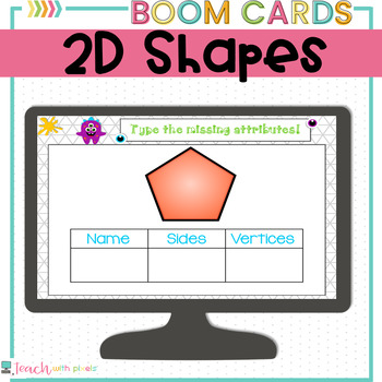 Preview of 2D Shapes Attributes BOOM Cards