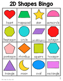 2D Shapes Bingo Game