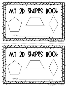 Preview of 2D Shapes Book | Plane Shapes | Geometry | FREE