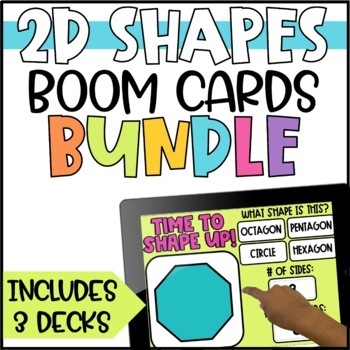 Preview of 2D Shapes Boom Card Bundle