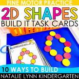 2D Shapes Building Task Cards Shape Preschool Pre-K Kinder