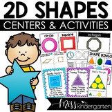 Kindergarten 2D Shapes Centers and Worksheets Shape Tracin