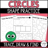 2D Shapes: Circles | Shape Worksheets for Kindergarten - T