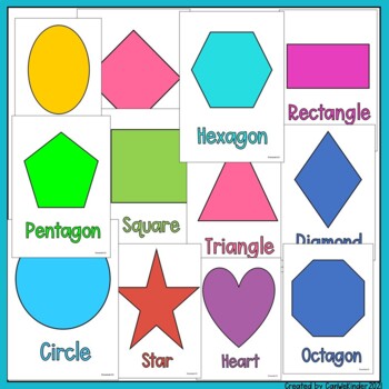 2D Shapes Classroom Posters Kindergarten-Grade 1 by Can We Kinder