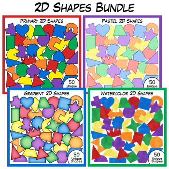 Preview of 2D Shapes Clip Art Bundle