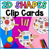 2D Shapes Clip Cards Activity for Kindergarten - With Real Photos