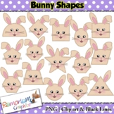 2D Shapes Clip art, Easter Bunny themed