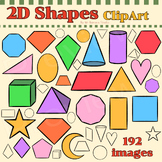 2D Shapes ClipArt/Icon | for Geometry and Coloring Book!