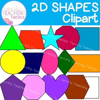 2D Shapes Clip Art Bundle by Terrific Teaching Tactics | TpT