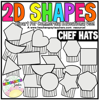 Preview of 2D Shapes Clipart | Chef Hats