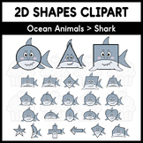 2D Shapes Clipart - Ocean Animals > Shark