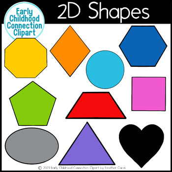 Preview of 2D Shapes Clipart Set 121 Images {Early Childhood Connection Clipart}