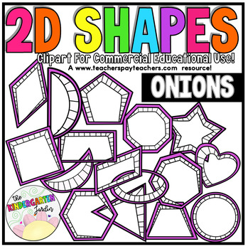 Preview of 2D Shapes Clipart | Sliced Onions
