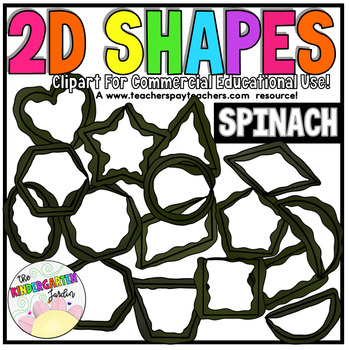 Preview of 2D Shapes Clipart | Spinach