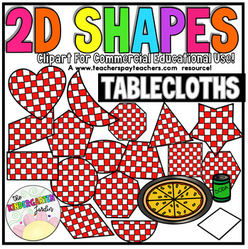 Preview of 2D Shapes Clipart | Tablecloths (50% off until renamed and cropped)